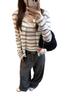 Korean Style Striped Camisole & Long Sleeve Knitted Top for Women
