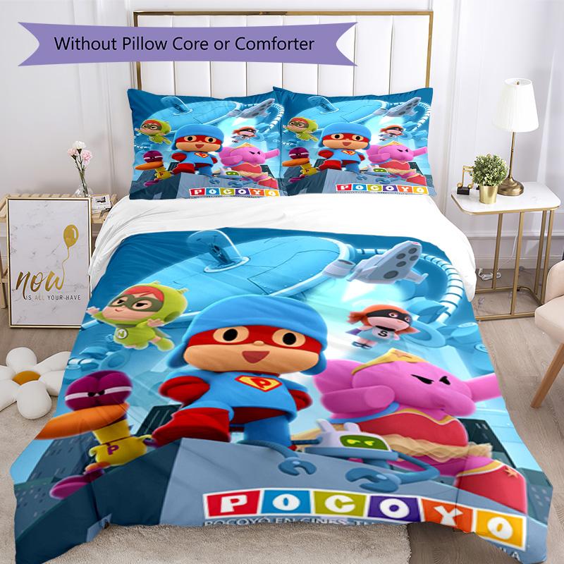 Pocoyo Bedding Set Design for Bedrooms Machine Washable Christmas Gift