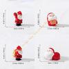 4Pcs Miniature Santa Statue Holiday Decoration Resin Craft Figurine Ornaments For Desk Shelf Festives Landscape Display 55KF