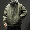 American Patchwork Hooded Men's Winter Jacket: Windproof, Loose-Fit, Trendy Coat