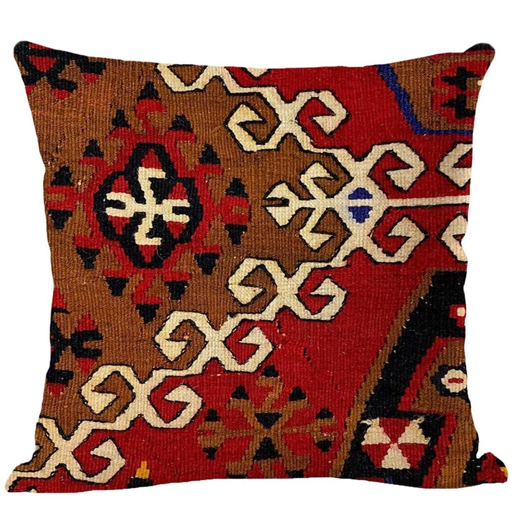 Silver Style Kilim Cushion Ethnic Indian of & Covers, 45x45cm, Patterns, Asian, Nordic, Ortega, African, (Set 4, A)
