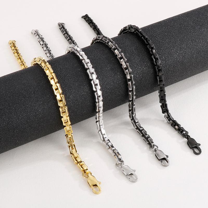 Ожерелье-цепочка из нержавеющей стали 5 мм Ins Wind Jewelry (A)5mm66cm