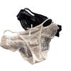 Exquisite Pink Satin Lace Hollow-Out Low Waist Panties for Women