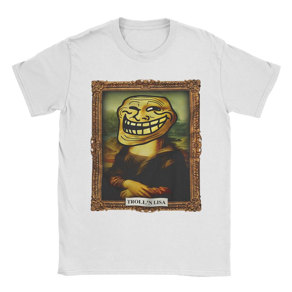 Unisex TShirt Trollface Meme Graphic Funny Cotton Tee Shirt Short Sleeve  T Shirts Crewneck Clothes Adult