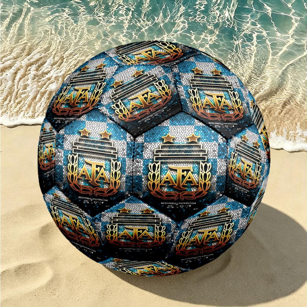 1pc Argentina Football Crest Size 5 Soccer Ball, Suitable for Practice Matches/tournament Training,Lightweight and Durable logo70711