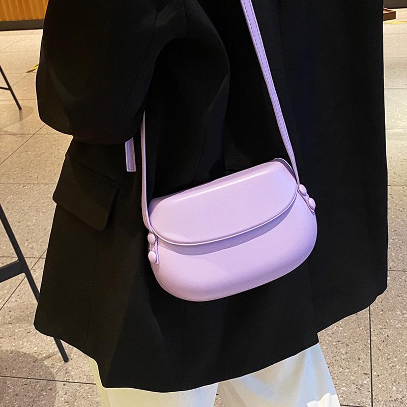 2024 Trendy Candy Color Women's Large Single Shoulder Crossbody Bag - Hard Shell Fashion Square Bag