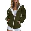 Women's Fashion Jacket Casual Printed Long-sleeved Hooded Cardigan Sweatshirts