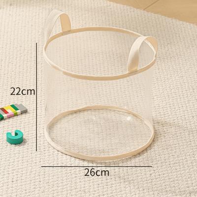 New PVC Doll Storage Basket Transparent with Handle Organizer Large-capacity Space Saving Toys Storage Children's Toys