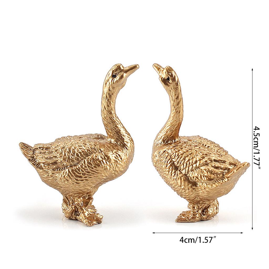 12 Pcs Poultry Animal Figures Simulation Model Golden Figurine Statue Chicken DuckGoose Cattle Educational Toys