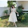 Square Neck Bubble Sleeve Floral Dress Children's Summer 2026 New Temperament Beautiful Gentle Waist Fairy Long Dress