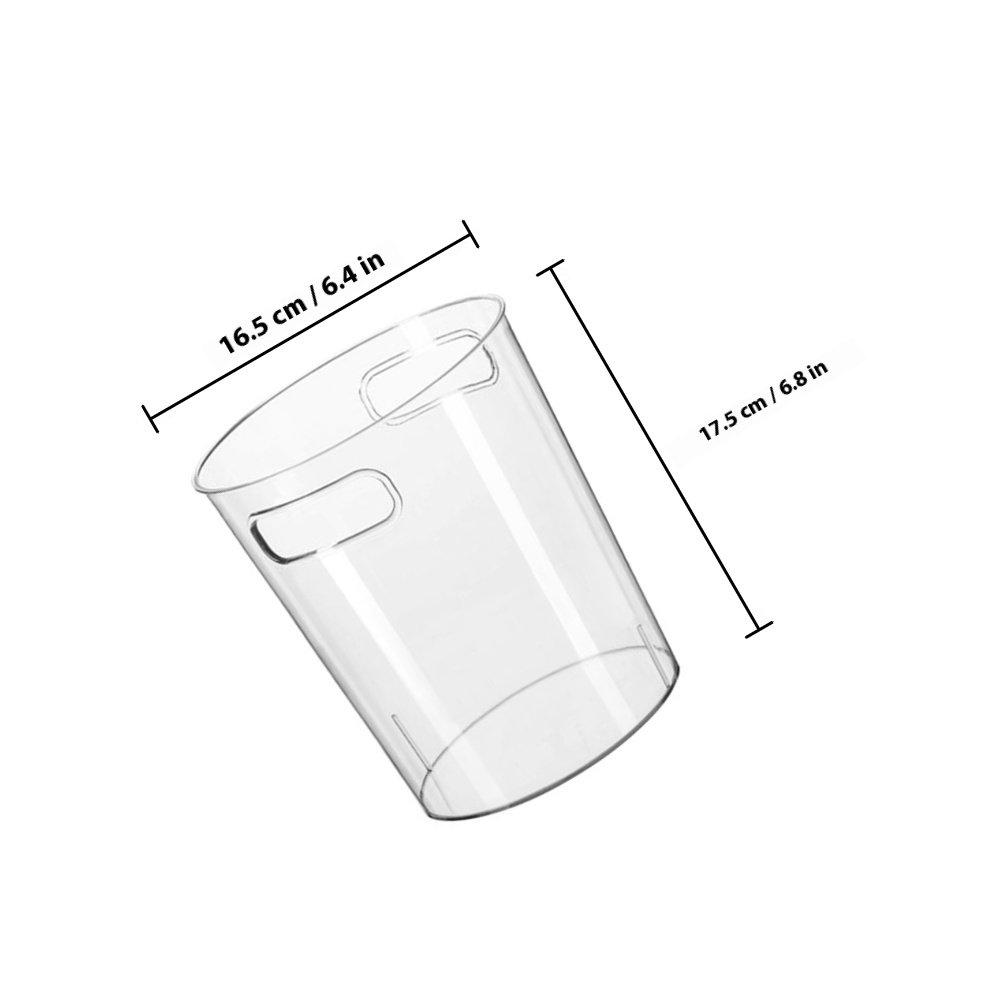 Modern Transparent Trash Can Large Capacity Simple Elegant Design Household Garbage Bin Pet Material Home Office Kitchen Waste