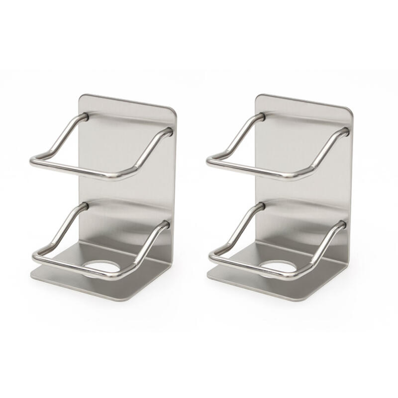Stainless steel toothpaste holder (silver) with attached toothpaste holder