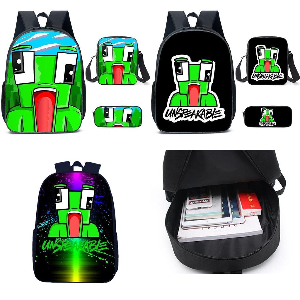 Unspeakable 3 Pcs Large Capacity School Backpack Set For Kids