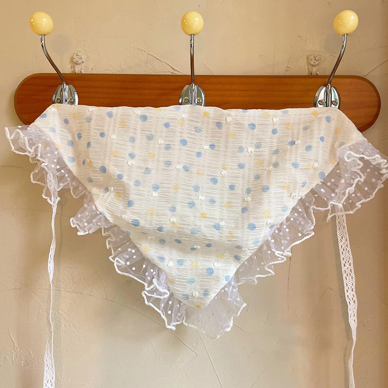 AWAYTR Süße Blume Dreieck Haarband Damen Mädchen Haarschal Stirnband Koreanisch Französisch Pastoral Kopfschmuck Sommer Spitze Kopfbedeckung