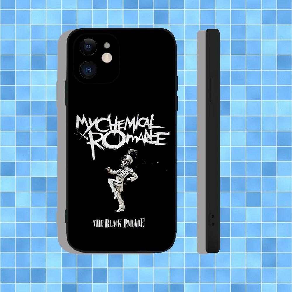 My C-Chemical Romance MCR Phone Case For iPhone 16,15,14,13,12,11,Pro,Max,Plus,X,XS,XR,SE,8,7,Mini,Soft Silicone Black Case