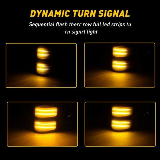 2X Turn Sequential LED Side Signal Lights Mirror for 2008-2016 Ford F250 F350