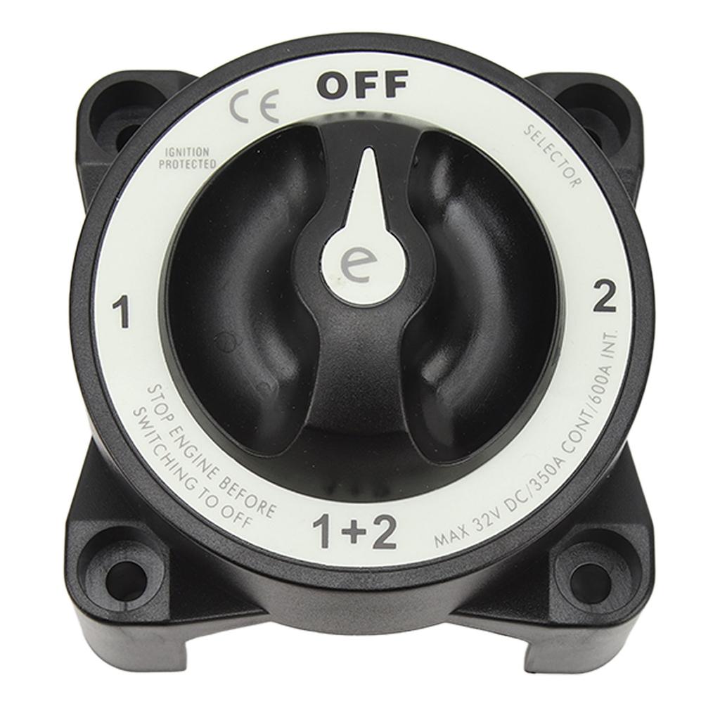 Marine Battery Cut Off Switch 350A Heavy Duty 4 Position Battery Disconnect Switch for RV Yacht 32V