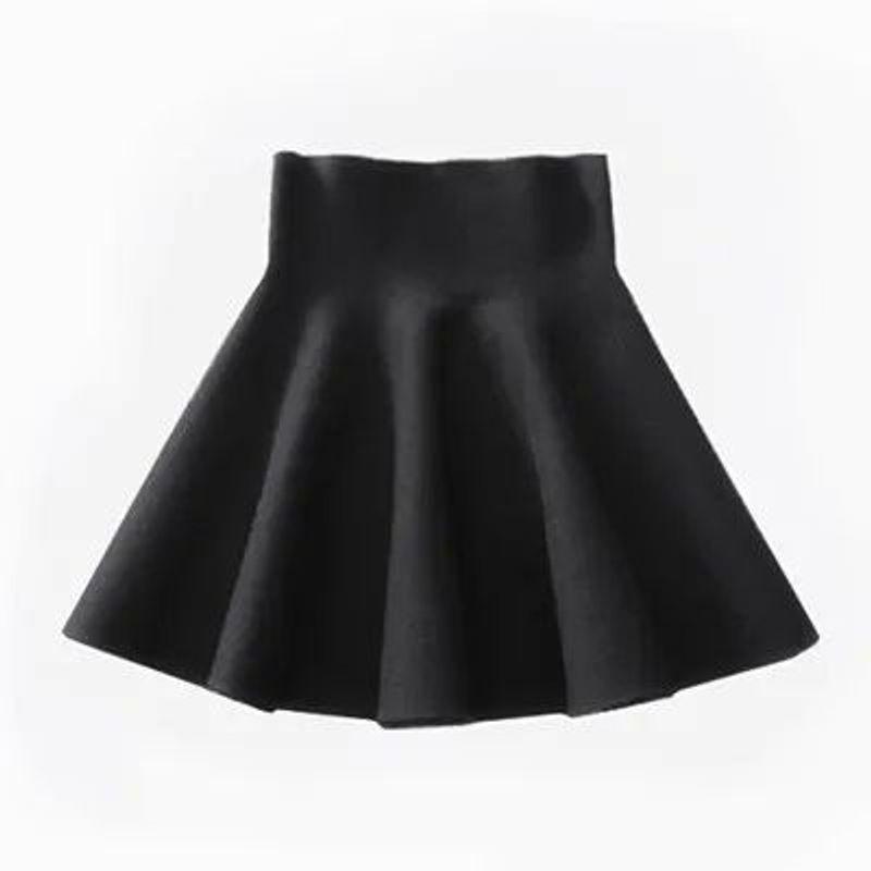 High Waisted Pleated Skirt with Large Hem Women High Waist Big Swing Pleated Skirt