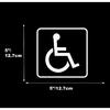 Handicap Handi Cap Sticker Wheelchair Disabled Window Parking Decal Window Bumper Decal Sticker Suitable for Cars, Trucks 5inch White 2PCs