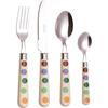 Cutlery - Exzact - 16 Pcs - Stainless Steel - Polka Dot Patterns - Dishwasher Safe