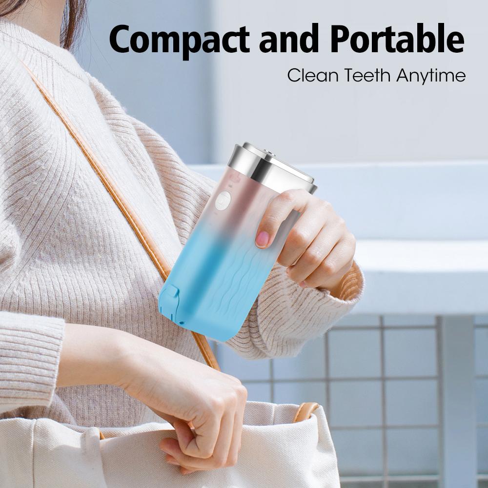 Idropulsore Orale Portatile Idropulsore Pulizia Denti Macchina per Lavaggio Bocca Ricaricabile Senza Fili Getto d'Acqua Dentale Per Viaggio