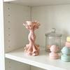 3D Printed Elegant Twisted Dress Figurine, Small Rose Flower Statue for Living Room, Bedroom, Shelf, TV Cabinet Decor