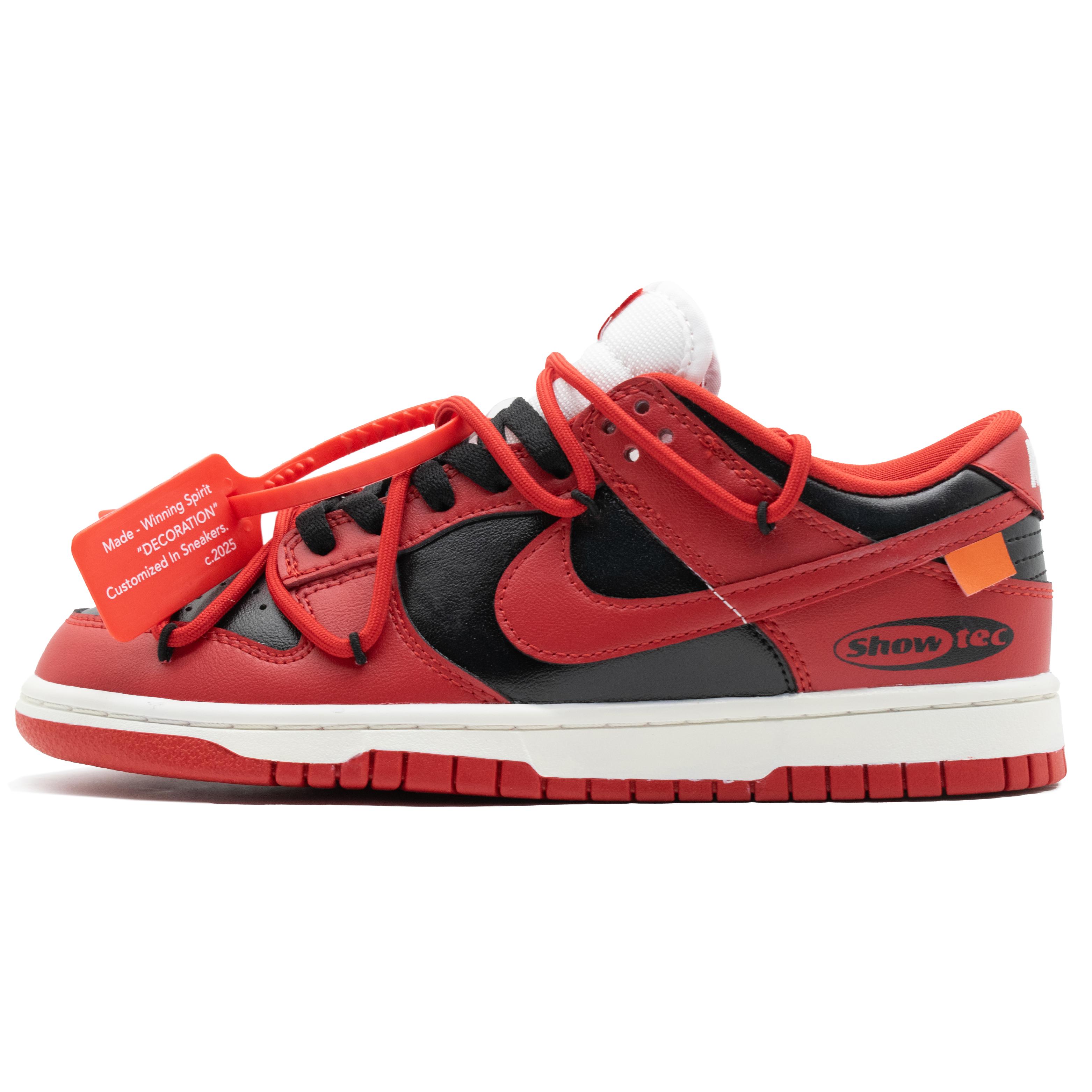 

Nike Dunk Forbidden Zone WS Slip Resistant Abrasion Resistant Low top Skateboard Shoes Unisex Black Red HF5441-104(Team520-) 40.5