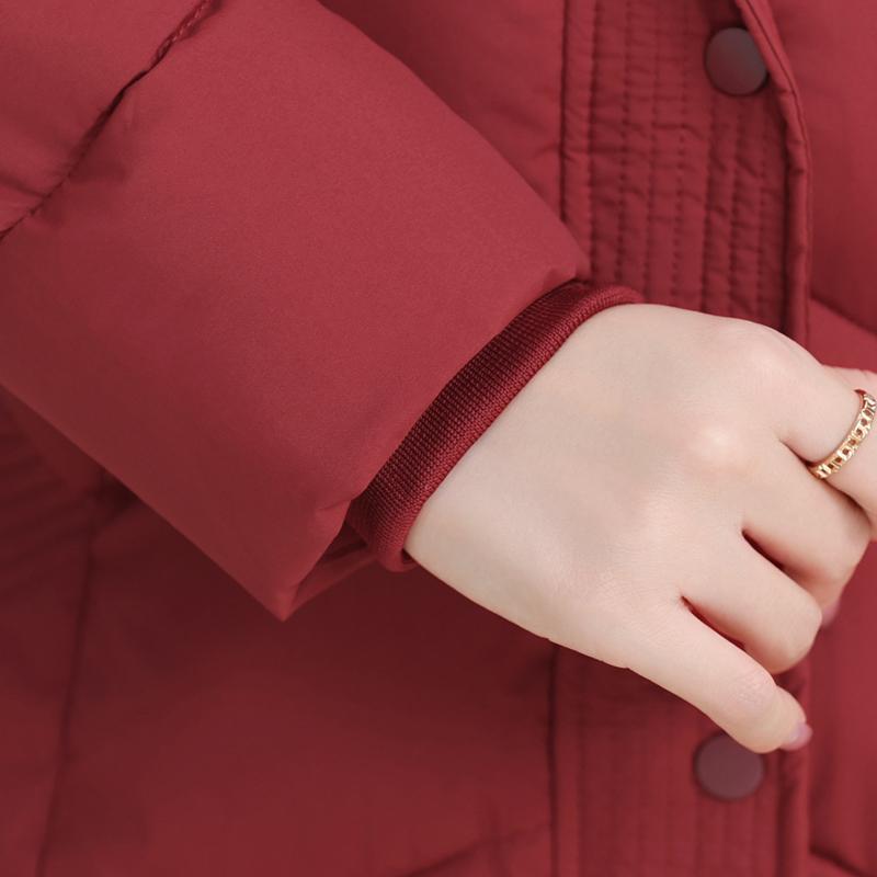 Jachete Femeie de Vârstă Mijlocie Iarnă Mărimi Mari Haine Exterioare cu Glugă Guler din Blană Faux Gros Cald Casual Palton de Iarnă Parkas Femei