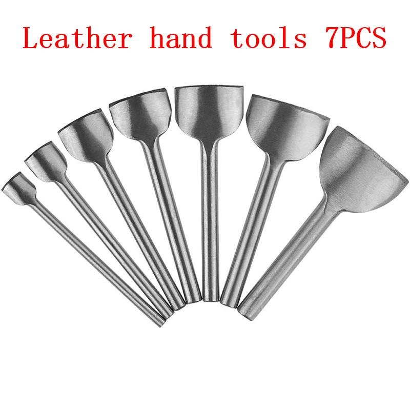 Leder Werkzeugsatz Bogenförmiger Schneiderstanzer, Lederhandwerkswerkzeuge zum Herstellen von Riemen Gürtel, Geldbörse und Tasche mit 7 Größen (10mm-40mm)
