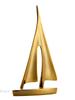 Creative Resin Crafts Ornaments Sailboat Ferry Triangle Abstract Hollow Out Golden Handicraft Furnishings Home Decoration