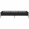 Bed Frame Black 90 x 200 cm Particleboard and Metal