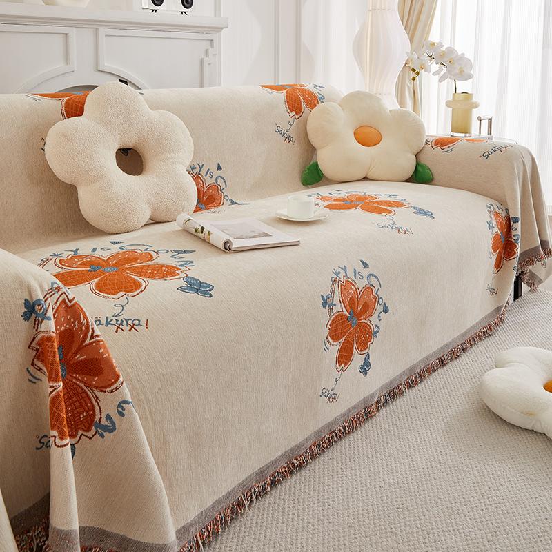 Chenille Sofa Handtuchbezug Handtuch Vier Jahreszeiten Universal Kratzfest Rutschfest Verdickt Beidseitig Verfügbar Sofabezug Sofakissen