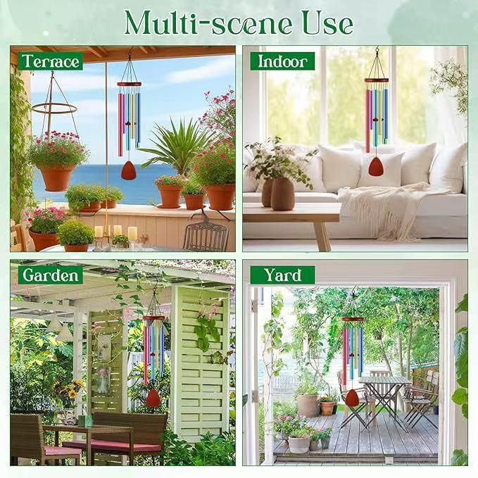37in Classic Metal Wind Chime - Memorial & Outdoor Decoration Gift
