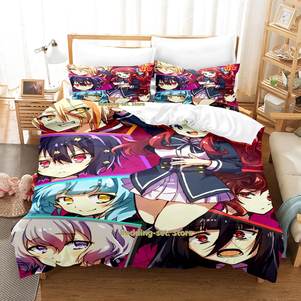 2023 Neues Zombie Land Saga Bettwäscheset Einzelbett Twin Full Queen King Size Bettwäscheset für Erwachsene Kinder Schlafzimmer Bettbezug-Sets Anime Bett