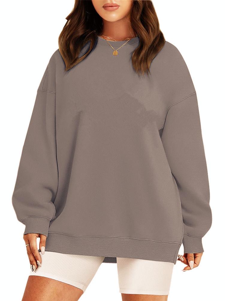 2024 Cross-Border Women's Plus Velvet Loose Long Sleeve Hoodie for Autumn & Winter