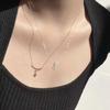 Smile Star Zircon Necklace Women's Light Luxury Premium Sense Simple ins Wind Sweet Versatile Exquisite Clavicle Chain