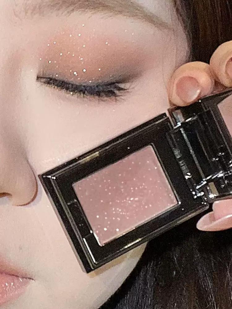 Hand-Rolled Golden Honey Brown with a Light Smoky Effect! Eyeshadow Crystal Powder Color, Multi-Use Single Color Eyeshadow Cream, Affordable Price