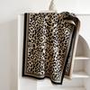 Leopard Print Jacquard Imitation Cashmere Scarf Women'S Short Fringed High-End Shawl