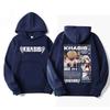 Khabib Nurmagomedov Fighting Graphic Hoodies Men's Clothing Harajuku Retro Long Sleeve Oversized Sweatshirt
