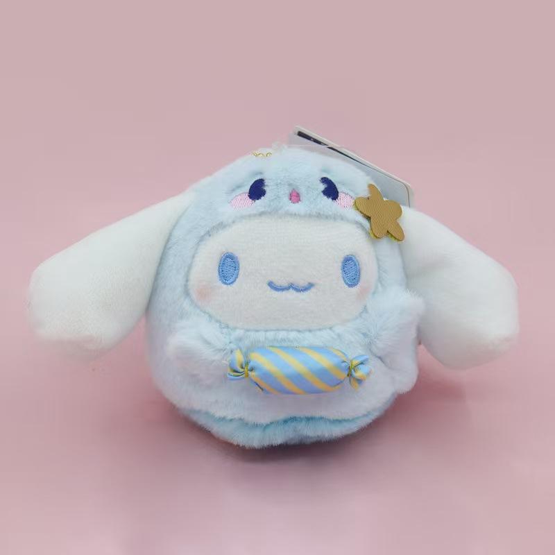 Halloween Ghost Candy Series Kuromi Cinnamoroll My Melody Hangyodon Hello Kitty Plush Toy Keychain Kawaii Cute Soft Gift