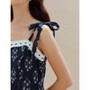 INMAN 100% Cotton French Floral Spaghetti Strap Midi Dress