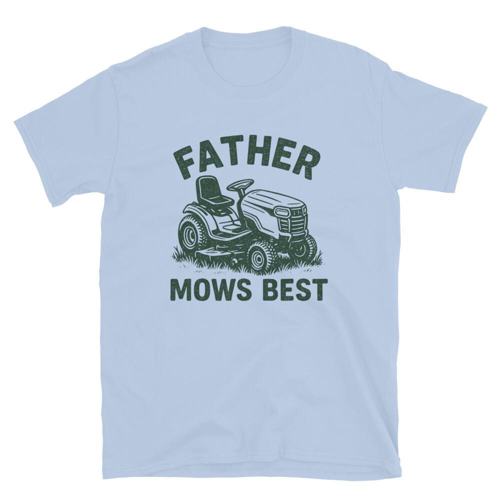 Father Mows Best Retro Tshirt S