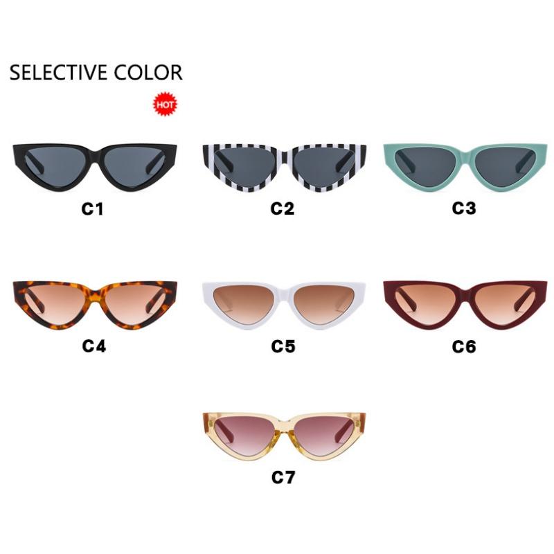 Women's sunglasses, small-frame V-shaped cat eye sunglasses.