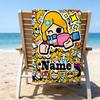 1pc Brawl Stars Beach Towel with Custom Name, Beach/Swimming/Bath/Picnic/Camping Towel, Suitable for Seaside Beaches