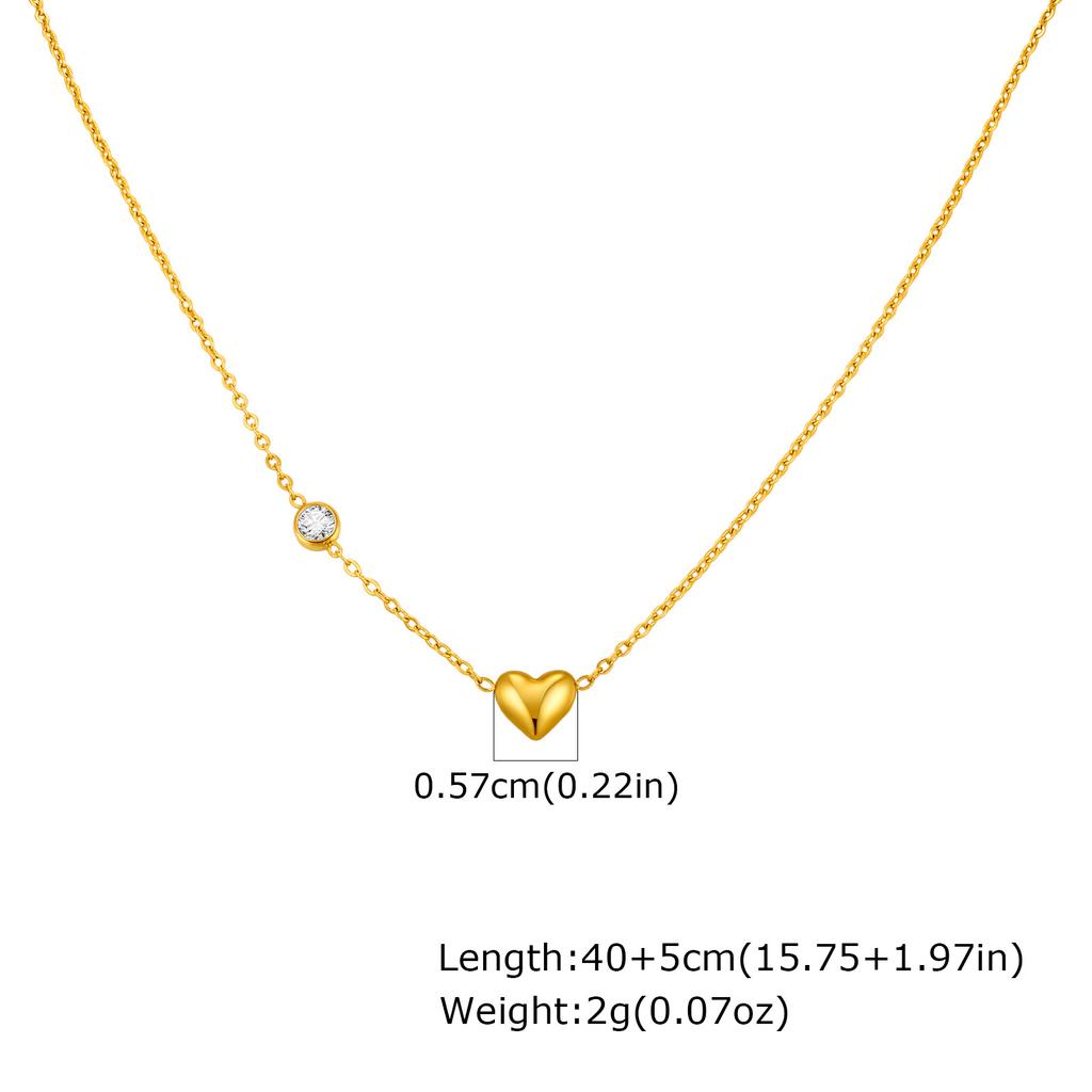 Jewelry Stainless Steel Butterfly Cross Heart Zircon Gold Necklace Women'S Jewelry Nc-2274