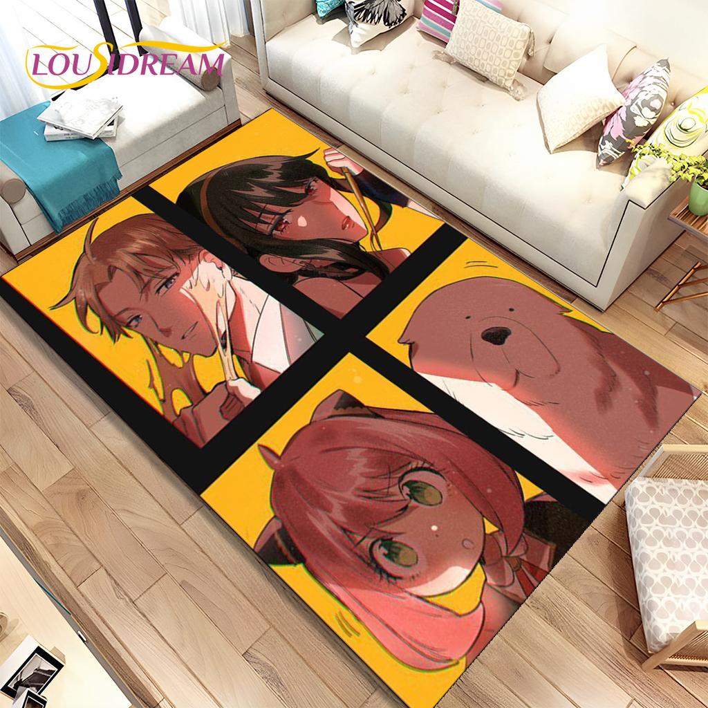 Japan Anime SPY×FAMILY Cartoon  Area Rug Large,Carpet Rug for Living Room Bedroom Sofa Doormat Decoration,kid Non-slip Floor Mat