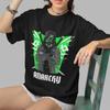 Anarchia Ninja Graficzny T-Shirt Streetwear Samurai Gamer Style Czarny Fajny Top