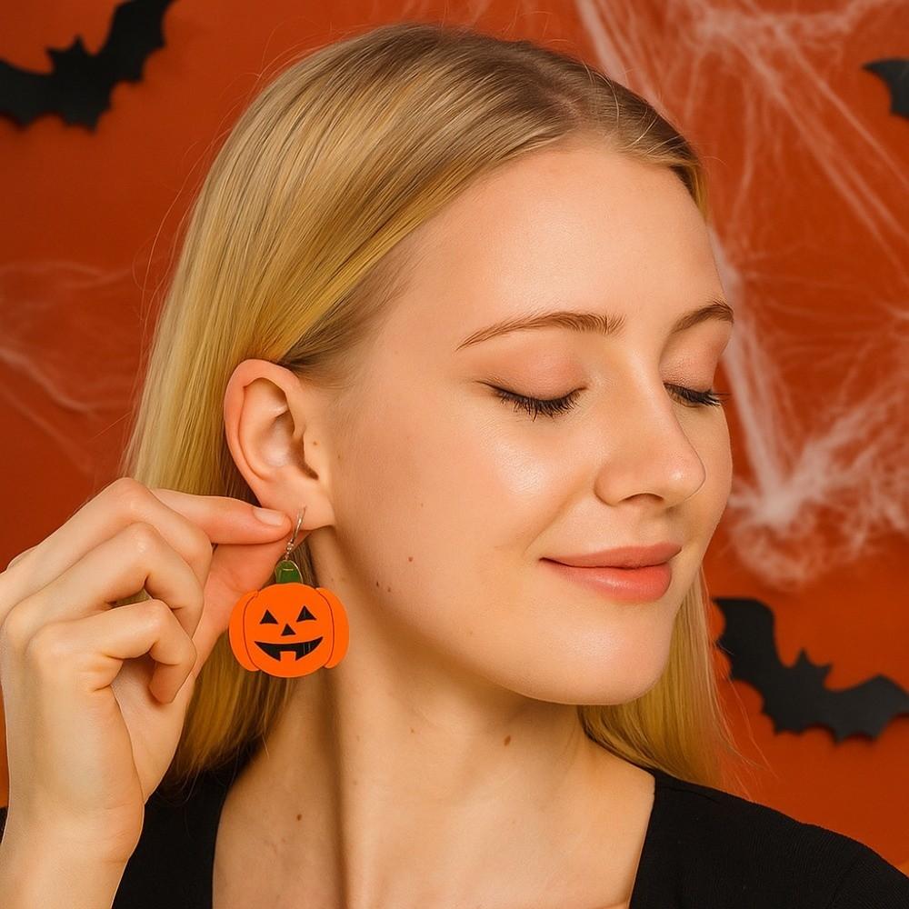 Heart Cute Ghost Ear Studs Spider Pumpkin Dangle Earrings Creative Halloween Earrings  Party