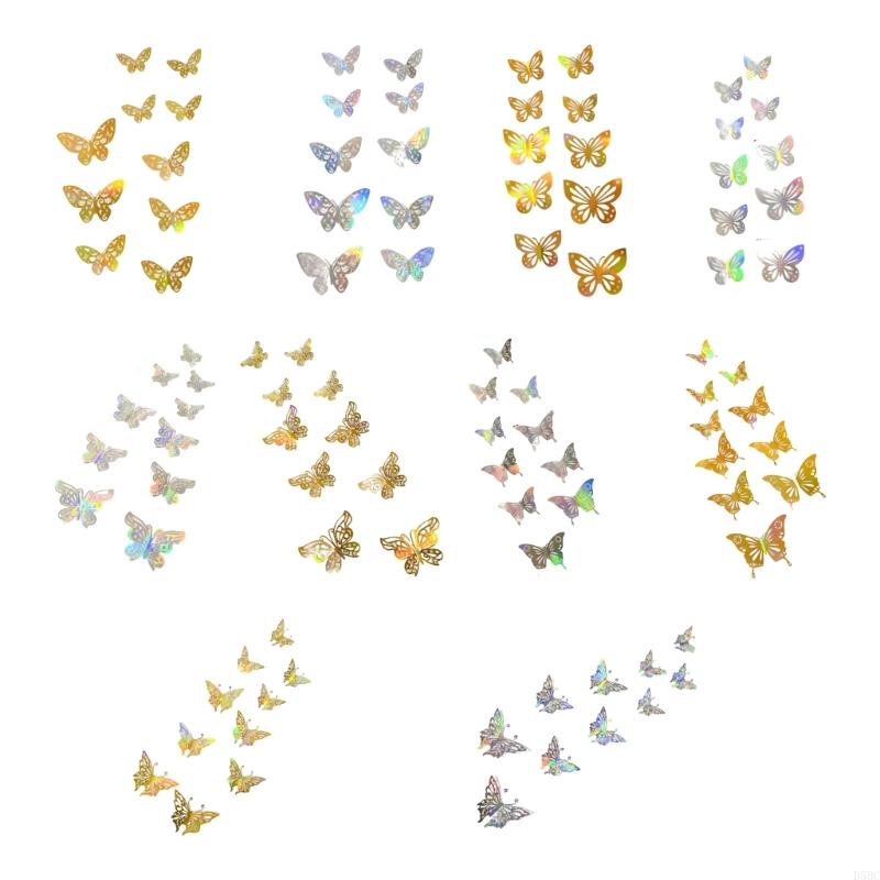 Hollow Butterfly Wall Decals Wall Decoration 3D Butterflies Wall Sticker Gift