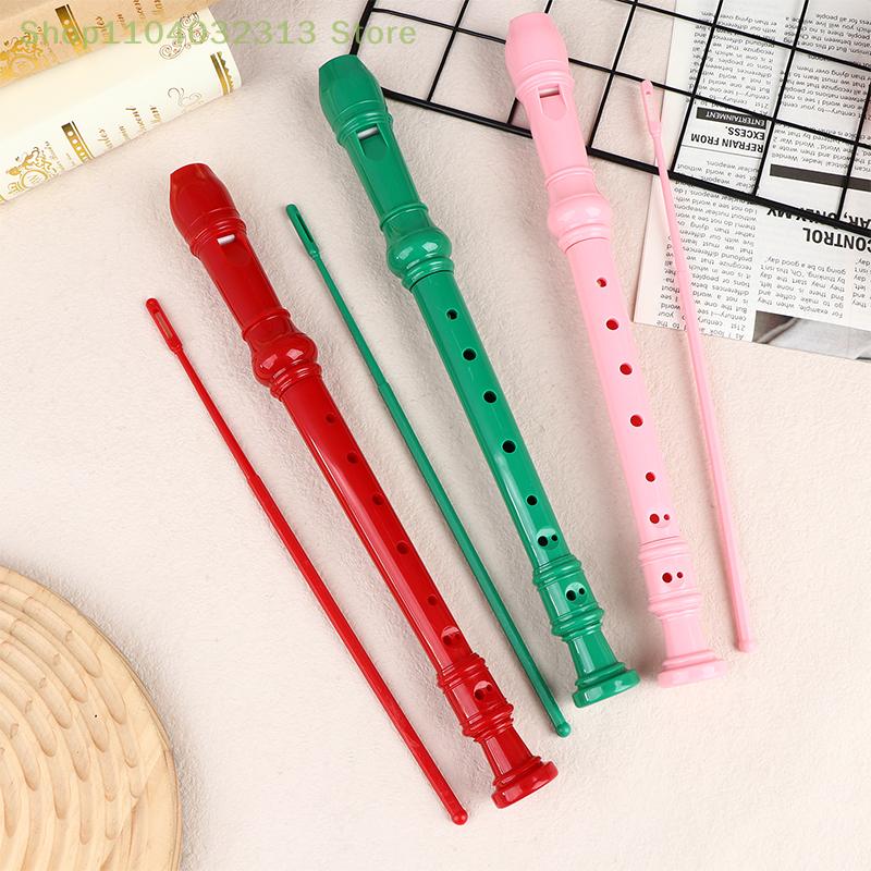 8-Hole Vertical Flute Set for Beginners Professional ABS Material with Cleaning Rod Orff Woodwinds Instrument Practice Recorders